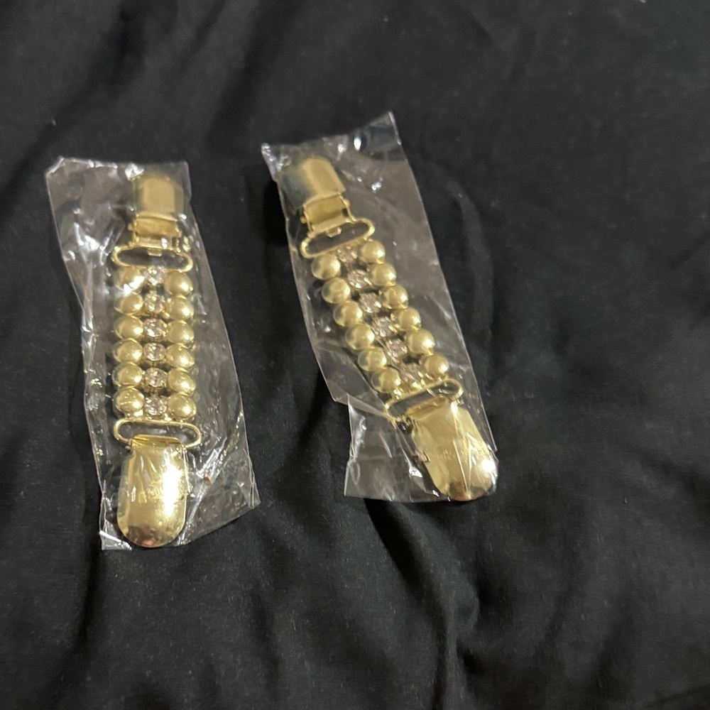 Gold Beaded Clips for clothes